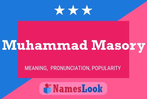 Muhammad Masory Name Poster