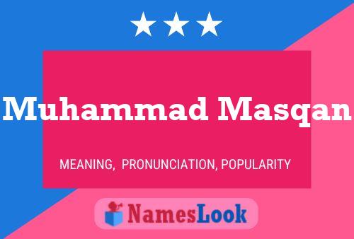 Muhammad Masqan Name Poster