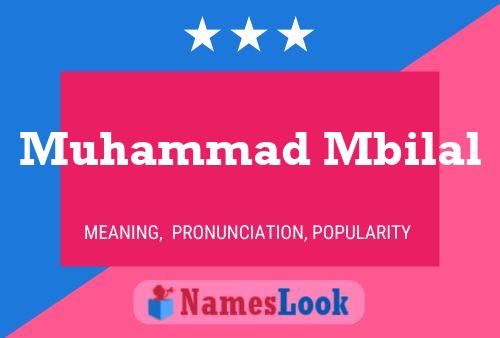 Muhammad Mbilal Name Poster