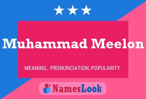 Muhammad Meelon Name Poster