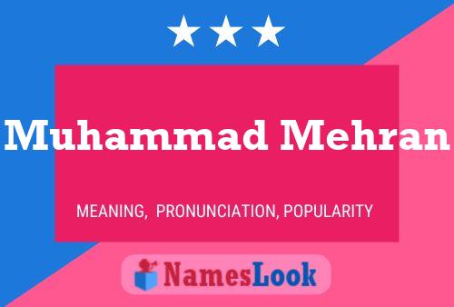 Muhammad Mehran Name Poster