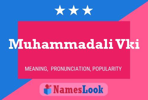 Muhammadali Vki Name Poster