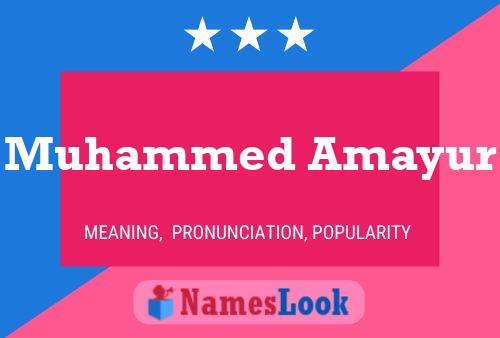 Muhammed Amayur Name Poster