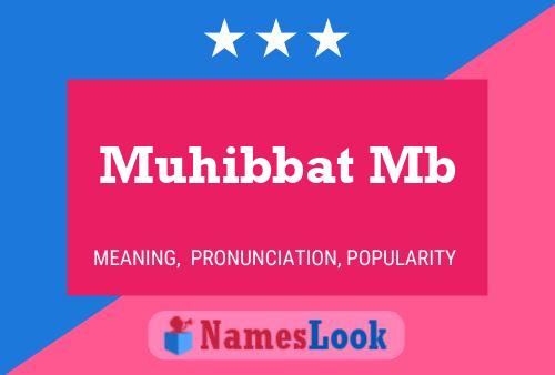 Muhibbat Mb Name Poster