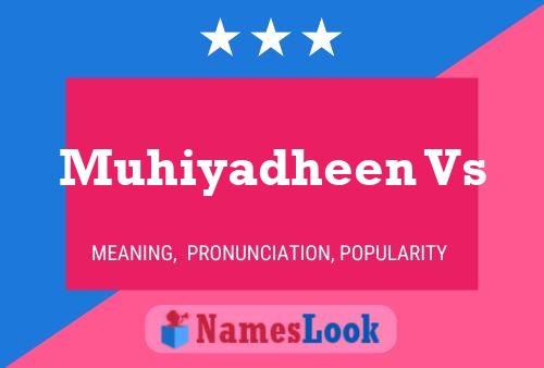 Muhiyadheen Vs Name Poster