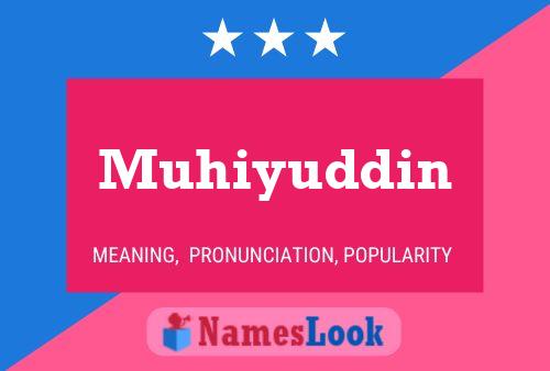 Muhiyuddin Name Poster