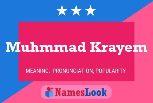 Muhmmad Krayem Name Poster