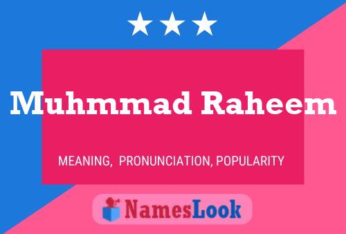 Muhmmad Raheem Name Poster