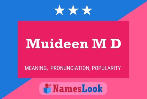 Muideen M D Name Poster