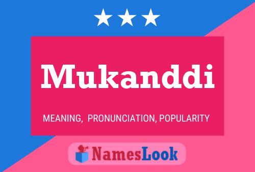 Mukanddi Name Poster