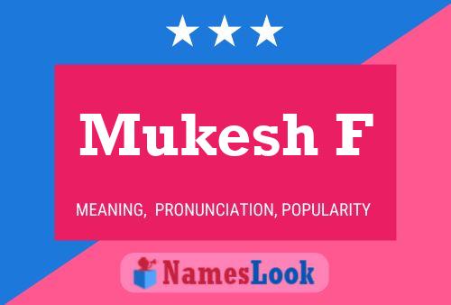 Mukesh F Name Poster