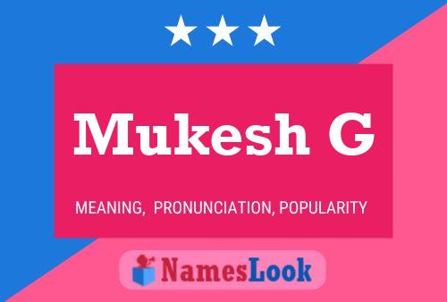 Mukesh G Name Poster