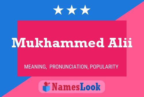 Mukhammed Alii Name Poster