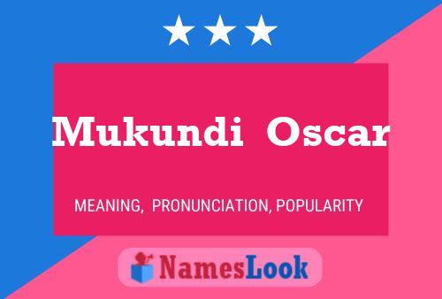 Mukundi  Oscar Name Poster