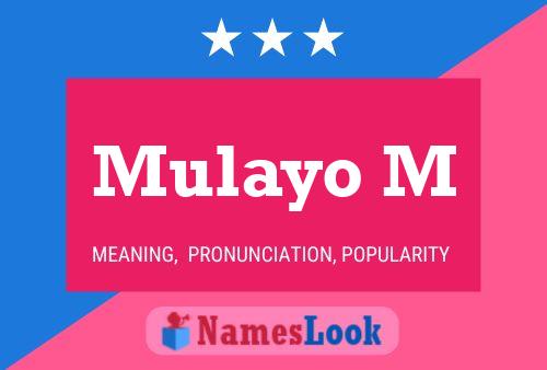 Mulayo M Name Poster