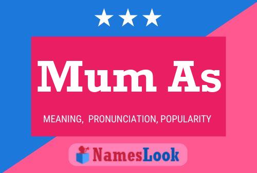 Mum As Name Poster