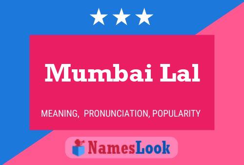 Mumbai Lal Name Poster