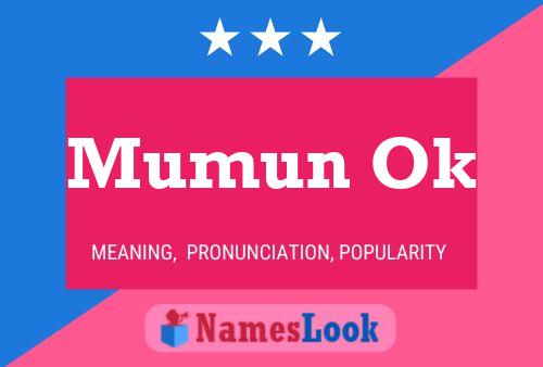 Mumun Ok Name Poster