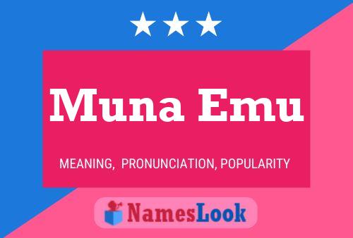 Muna Emu Name Poster