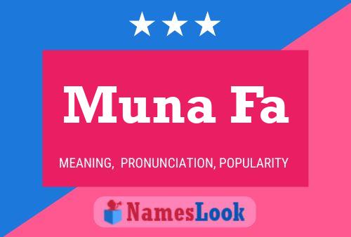 Muna Fa Name Poster