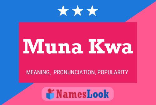 Muna Kwa Name Poster