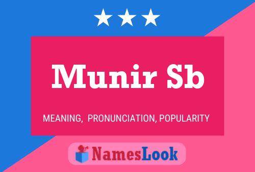 Munir Sb Name Poster