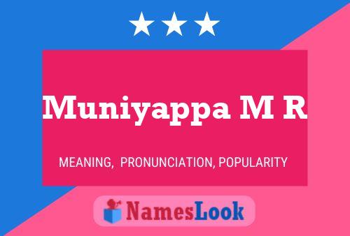 Muniyappa M R Name Poster