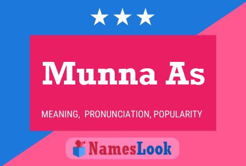 Munna As Name Poster