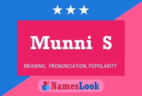 Munni  S Name Poster