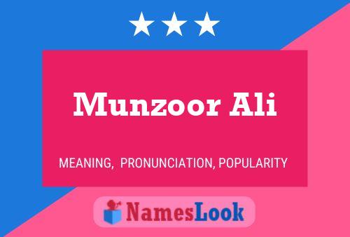 Munzoor Ali Name Poster