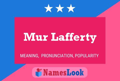 Mur Lafferty Name Poster