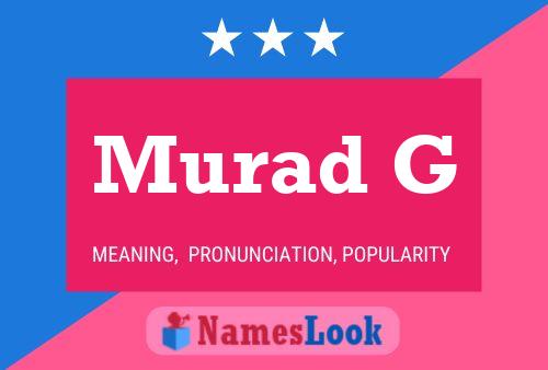 Murad G Name Poster