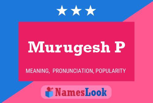 Murugesh P Name Poster