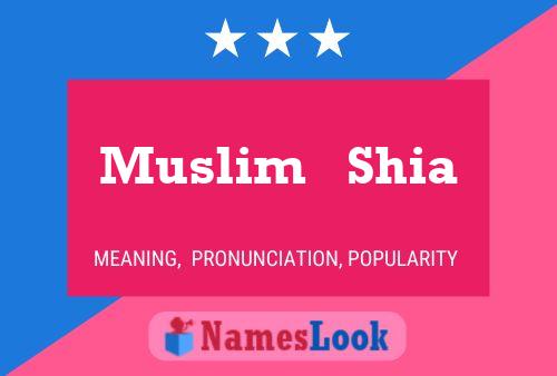 Muslim   Shia Name Poster