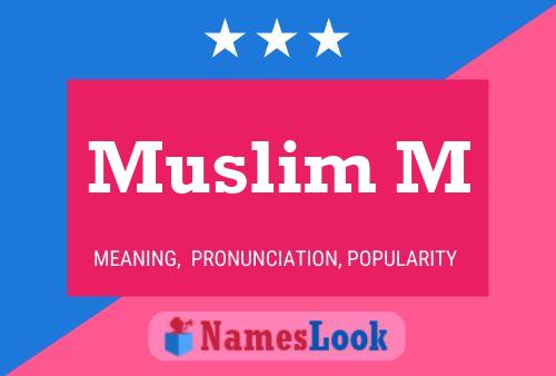 Muslim M Name Poster