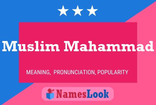 Muslim Mahammad Name Poster