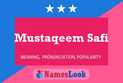 Mustaqeem Safi Name Poster