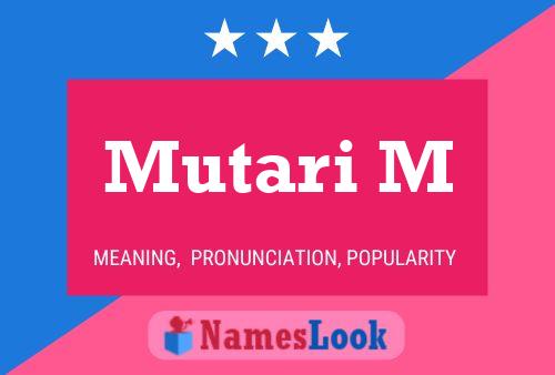 Mutari M Name Poster