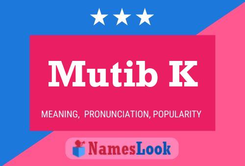 Mutib K Name Poster