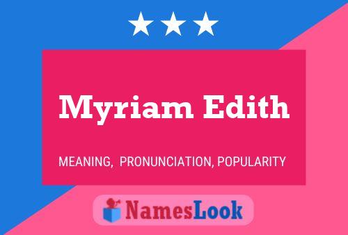 Myriam Edith Name Poster