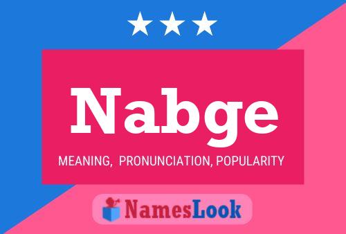 Nabge Name Poster