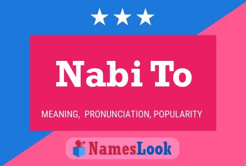 Nabi To Name Poster