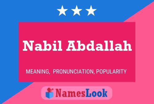 Nabil Abdallah Name Poster