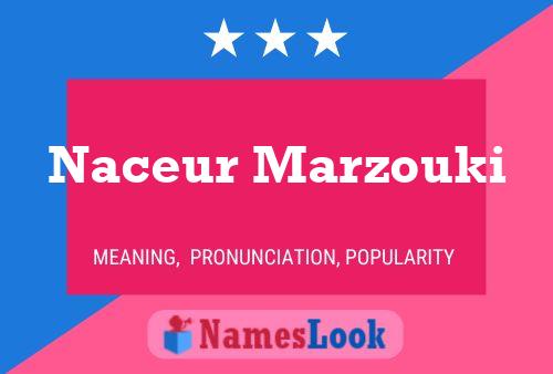 Naceur Marzouki Name Poster