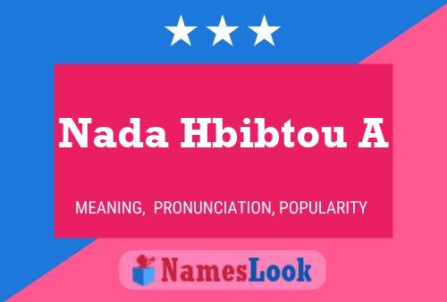 Nada Hbibtou A Name Poster