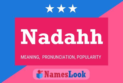 Nadahh Name Poster