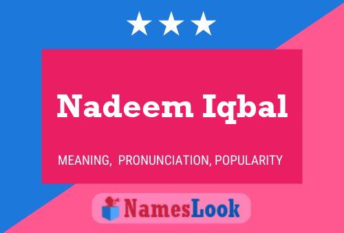 Nadeem Iqbal Name Poster