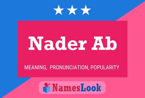 Nader Ab Name Poster