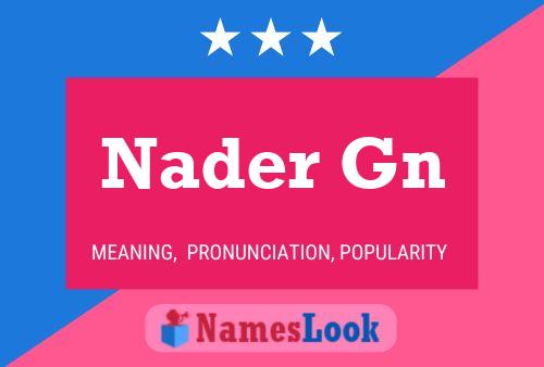 Nader Gn Name Poster