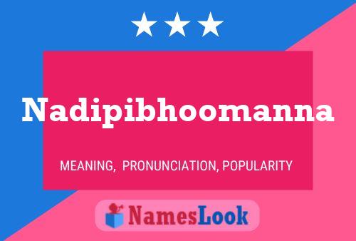 Nadipibhoomanna Name Poster